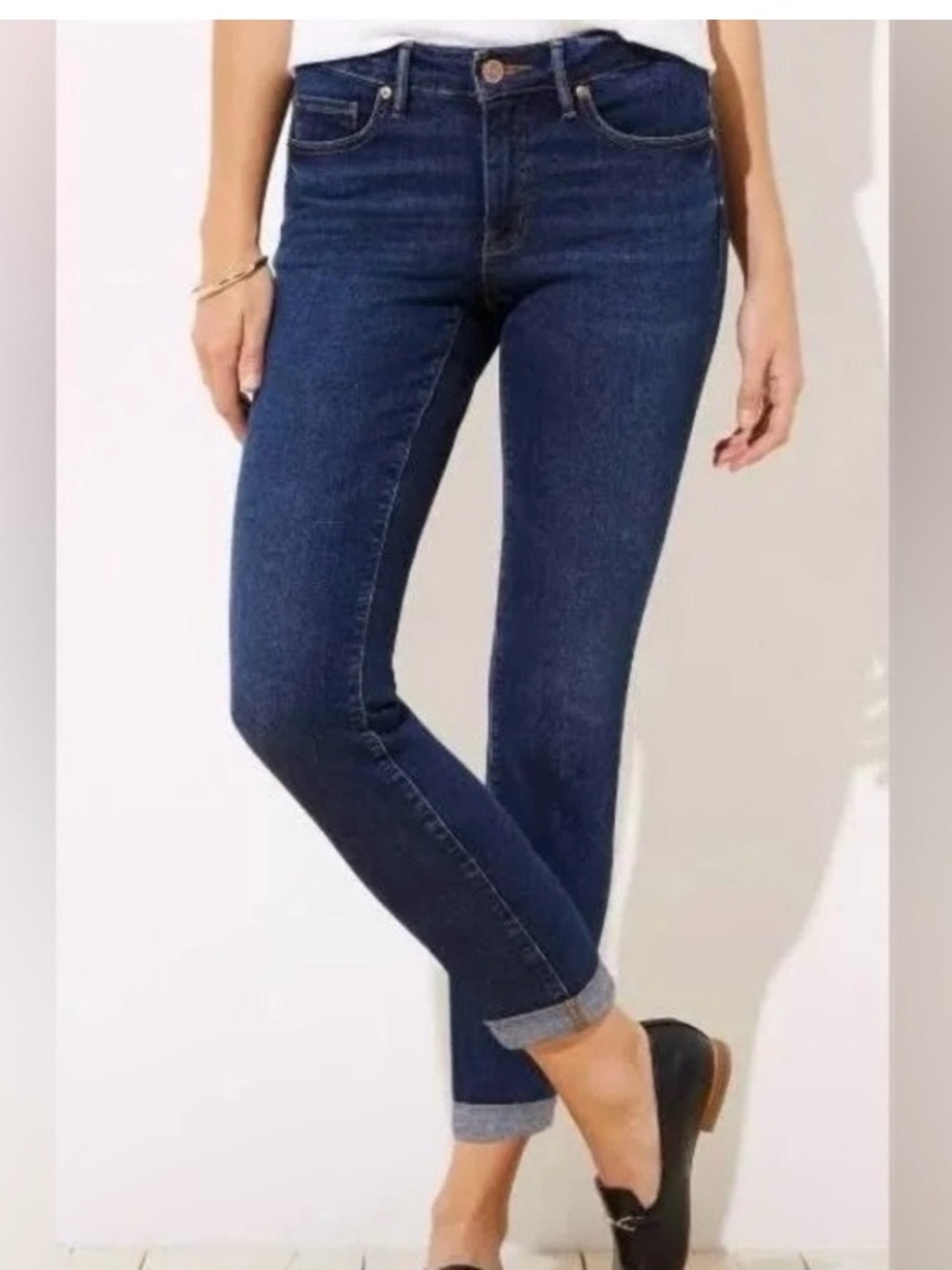LOFT Dark Blue Cropped Skinny Jeans NWT